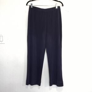 Exclusively Missook Pants Women’s Size S Navy Blue Pull On Acrylic Knit Stretch